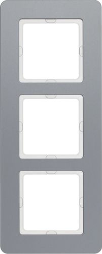 Berker 10136074 Rahmen 3-fach, Q.7, Alu, Aluminium gestrahlt
