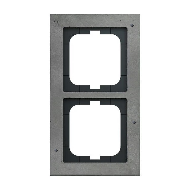 Busch-Jaeger 1722-298 Abdeckrahmen 2-fach, Busch-axcent, betongrau matt