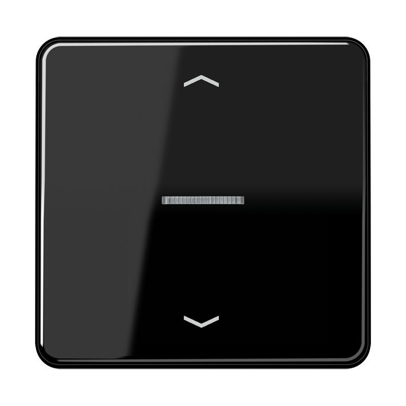 Jung CD101KO5PSW Wippe mit Lichtleiter, mit Pfeilsymbolen für Taster 1-fach, Duroplast, F10, Serie CD, schwarz