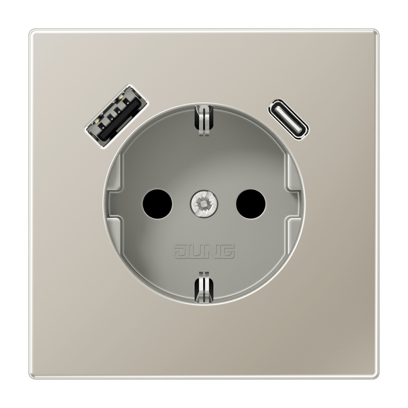 Jung ES152015CA Schutzkontakt-Steckdose mit USB Typ AC