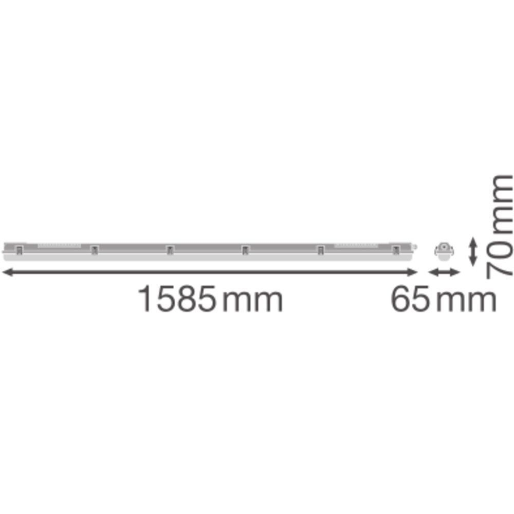 Ledvance 4099854118159 DAMP PROOF HOUSING GEN 3 1500 P 1xLAMP IP65