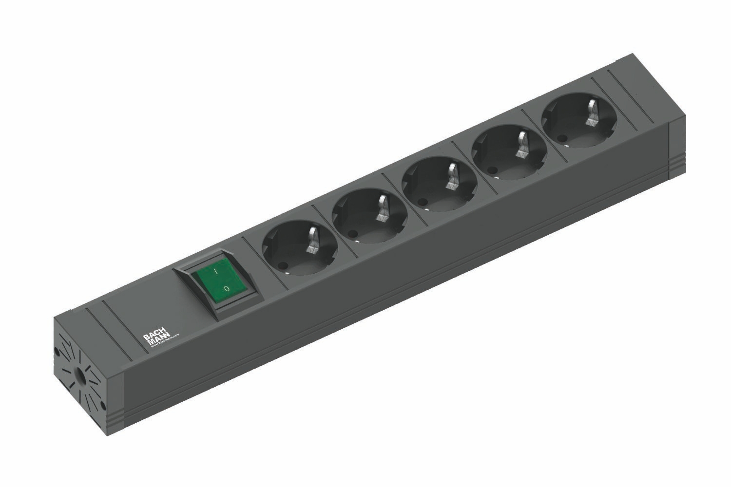 Bachmann 420.0013 Steckdosenleiste CONNECT LINE 5x CEE7/3 1x Schalter Strom 2,0m