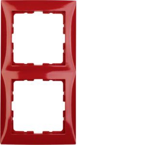Berker 10128962 Rahmen 2-fach, S.1, rot glänzend
