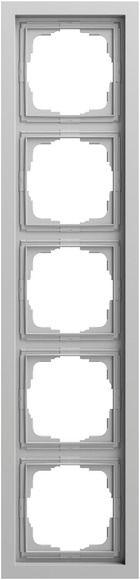 Gira 021576 Abdeckrahmen 5-fach, Gira F200, grau matt (lackiert)