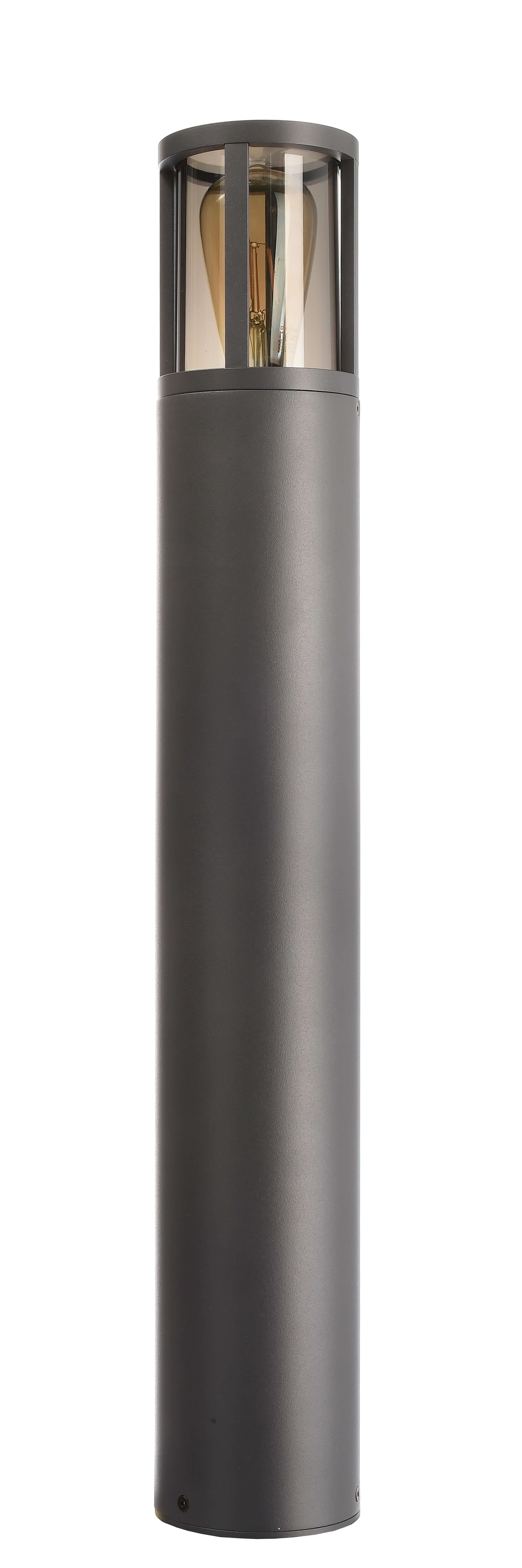 Deko-Light 730499 Pollerleuchte, Facado II rund getönt 650mm, 1x max 20 W, E27, 220-240 V/AC, 50 / 60 Hz, IP 65, dunkelgrau
