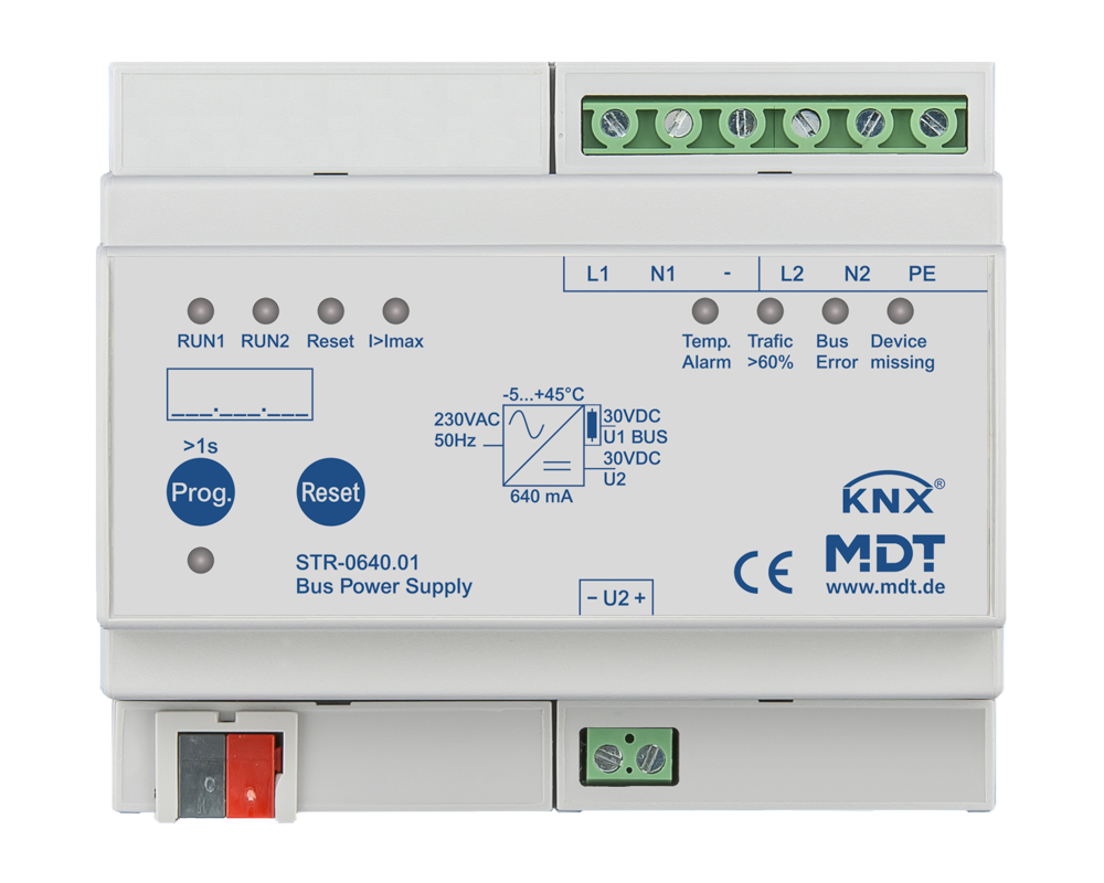 MDT STR-0640.01 Redundante Busspannungsversorgung 6TE REG, 640mA