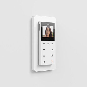 Gira 123903 Wohnungsstation Video Aufputz Plus, System 55, reinweiß glänzend