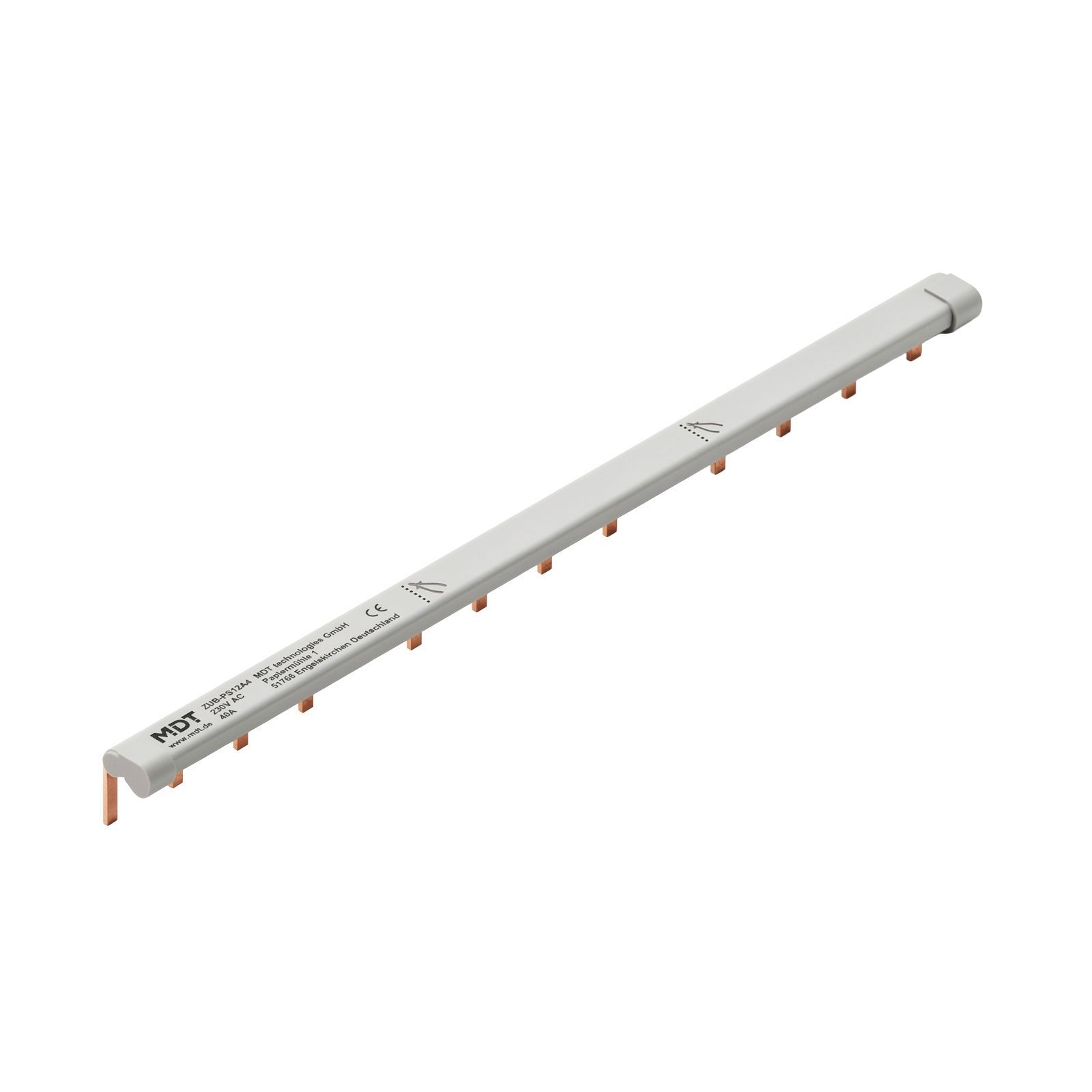 MDT ZUB-PS12A4 MDT Phasenschiene mit 12 Anschlüssen, 6 mm², VPE 10 Stück