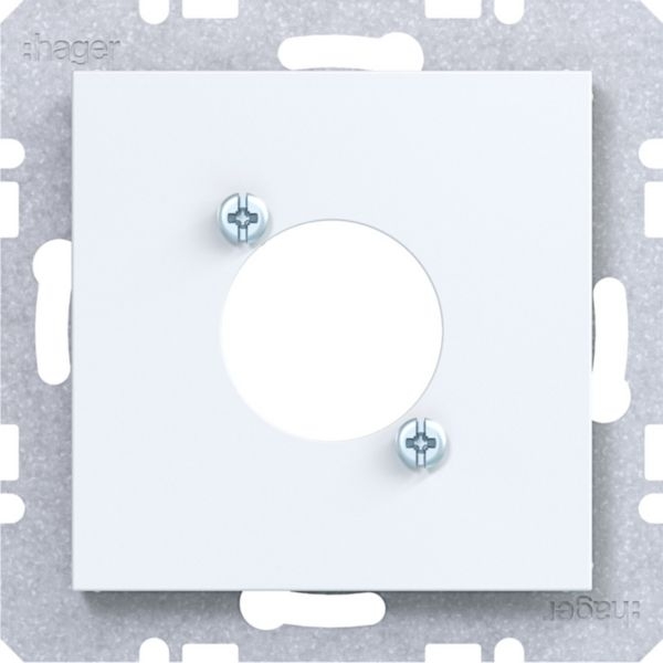 Hager WAF1177WM Zentralplatte für XLR Steckverbinder D-Serie, A.x/C.x/S.x/B.x/Q.x/K.x, lichtweiß matt