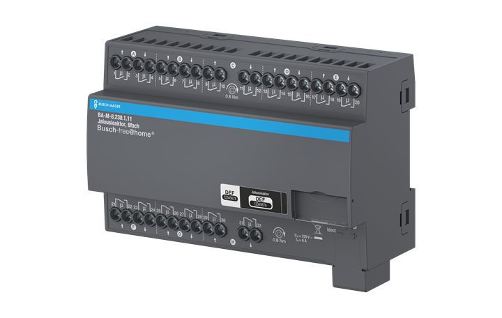Busch-Jaeger BA-M-8.230.1.11 Jalousieaktor, 8-fach, 230 V, REG, grau, Busch-free@home