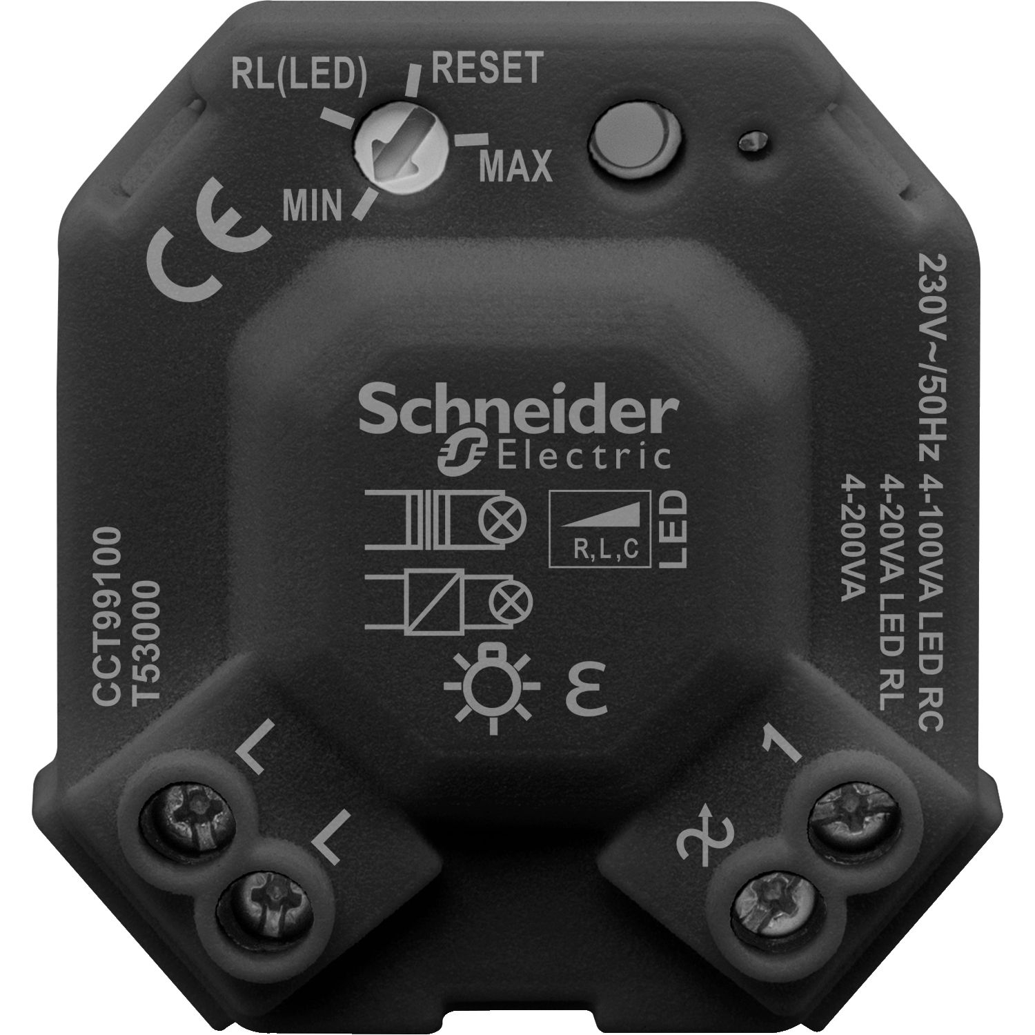 Merten CCT99100 Universal LED Dimmermodul, Merten Antique / Artec / Trancent, schwarz