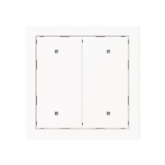 Busch-Jaeger 2570-20-44M Wippe 2-fach für Elektroniktaster mit transparenten Kalotten, studioweiß matt