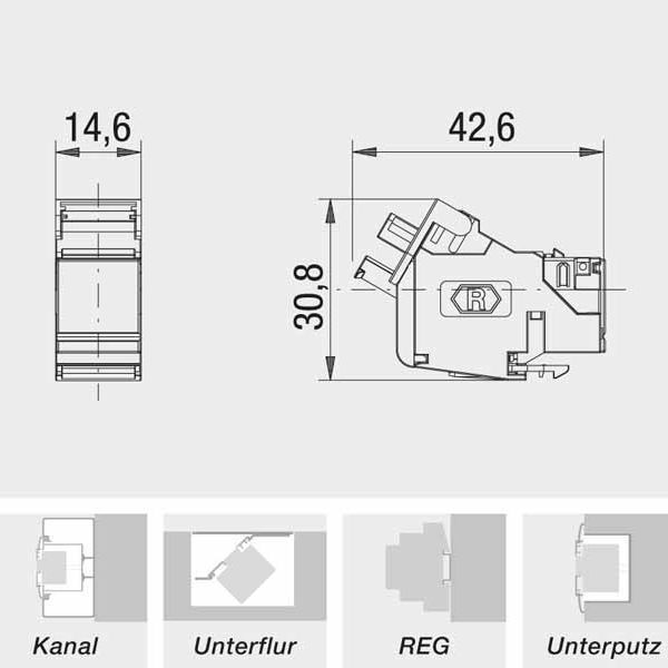 Rutenbeck 13700300 10GB-Universalmodul, ungeschirmt
