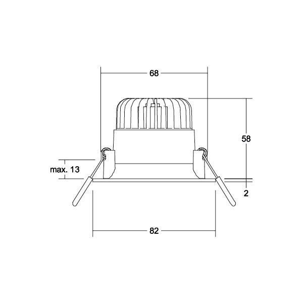 Brumberg 12384173 LED-Einbaudownlight, rund, starr, 350 mA, 7 W, 40°, 3000 K, weiß