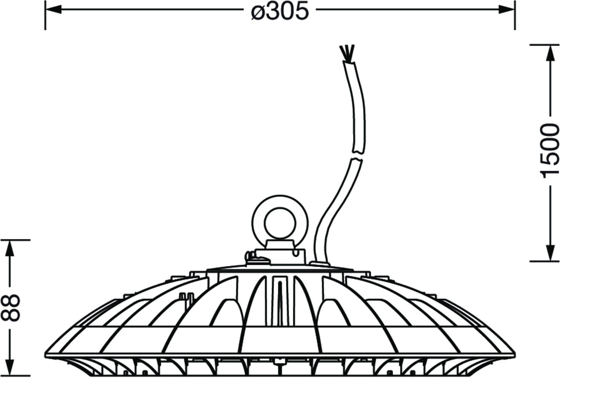 Siteco 51HP32MB4MMA LED Hallenleuchte Highbay 42-L, rot-symbr, 90°, 28000lm, 840, ML