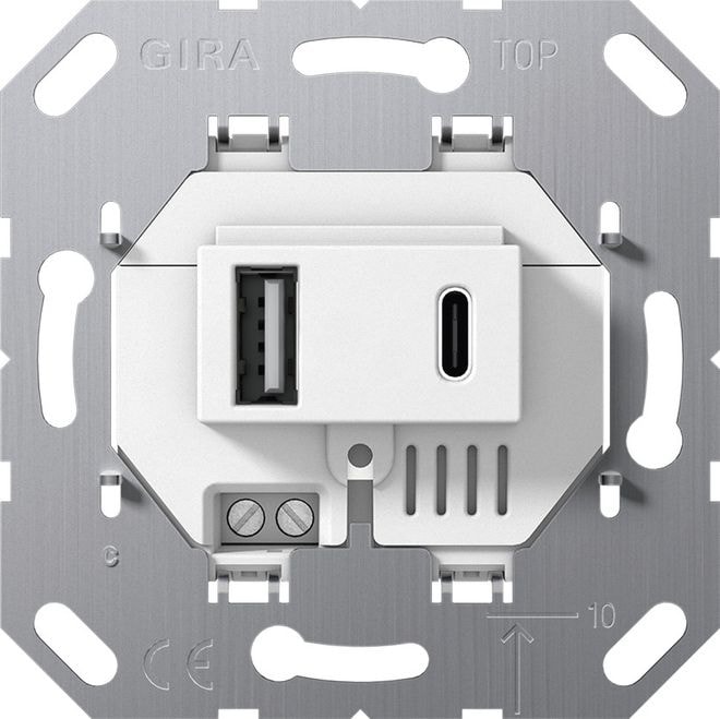 Gira 234900 USB-Spannungsversorgung, USB Typ A / Typ C