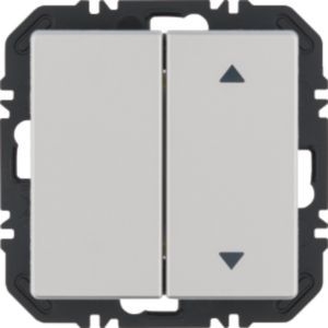 Berker 24126384 Wandsendermodul mit Wippe 2-fach einseitig mit Symbol Pfeile, KNX EnOcean Q.x, aluminium samt