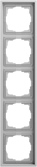 Gira 021586 Abdeckrahmen 5-fach, Gira F300, grau matt (lackiert)
