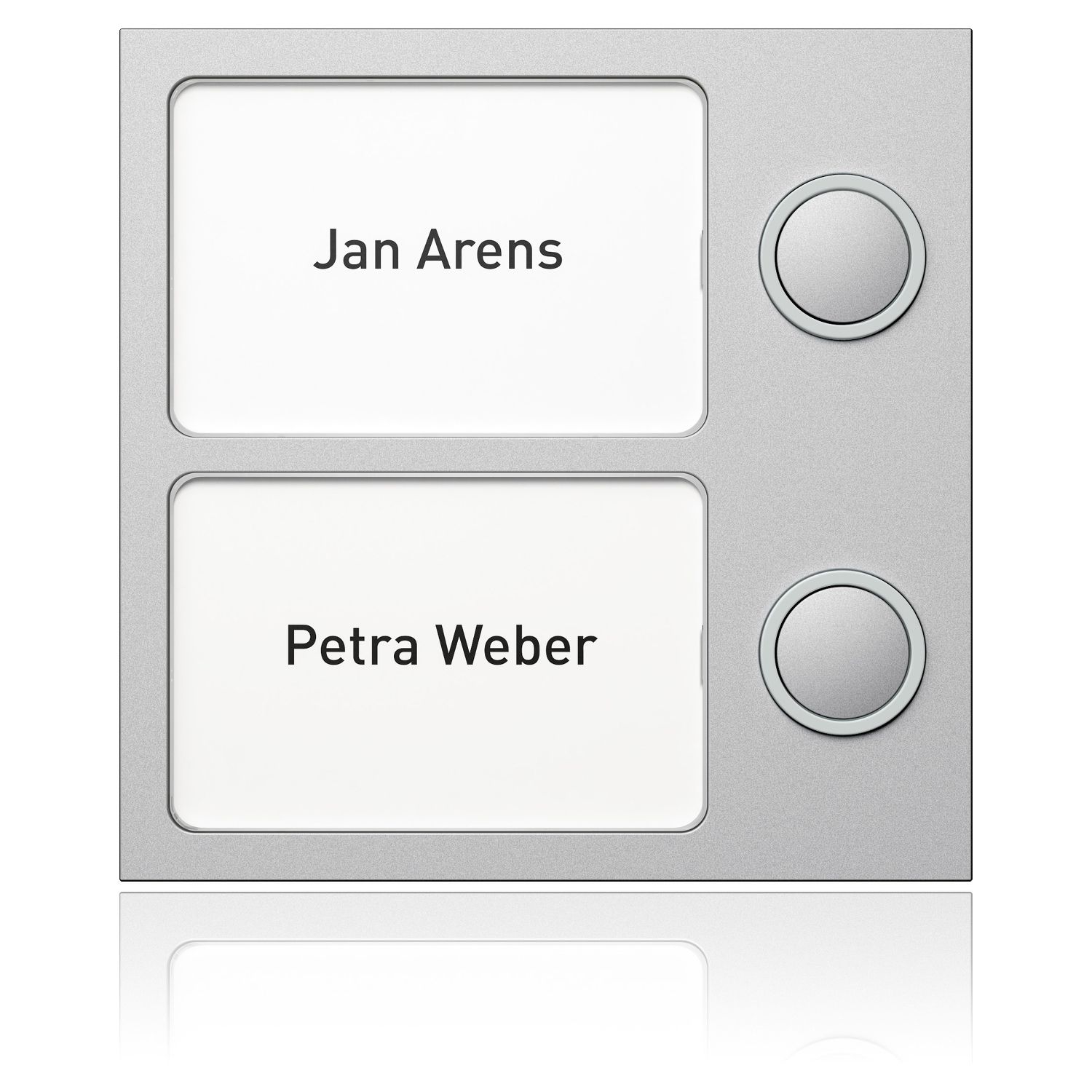 Ritto 1875220 Portier Tastenmodul für 2 Wohneinheiten, silber