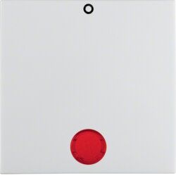 Berker 16248989 Wippe mit roter Linse und Aufdruck "0", S.1/B.3/B.7, polarweiß glänzend