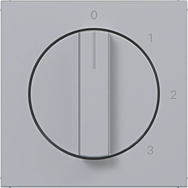 Hager WAF1315TA Zentralstück mit Drehknopf für 3-Stufenschalter, 0-Stellung, A.x/C.x, titan matt