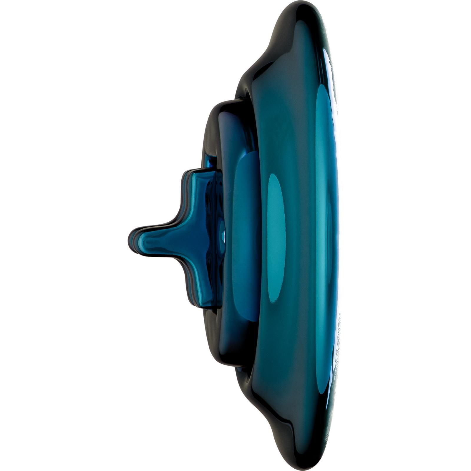 Katy Paty AZORICA Porzellan-Kippschalter schmal 2-fach, Serie, blau metallic