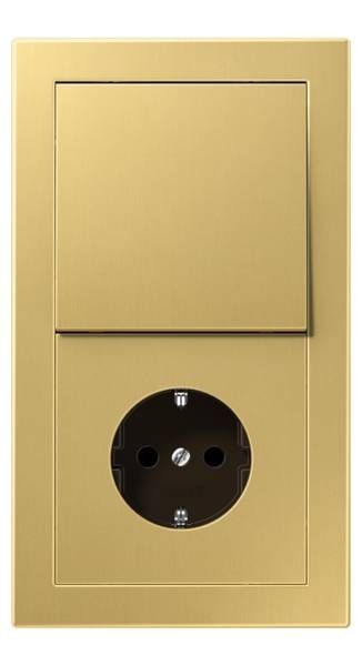 Jung MED2983C Rahmen 3-fach, senkrechte und waagerechte Montage, Messing, LS-DESIGN, Messing classic