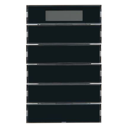 Berker 75665775 Tastsensor 5-fach mit Beschriftungsfeldern, Temperaturregler, Display, K.1, anthrazit