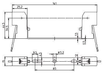Houben 107192 R7s-Fassung 114,2mm