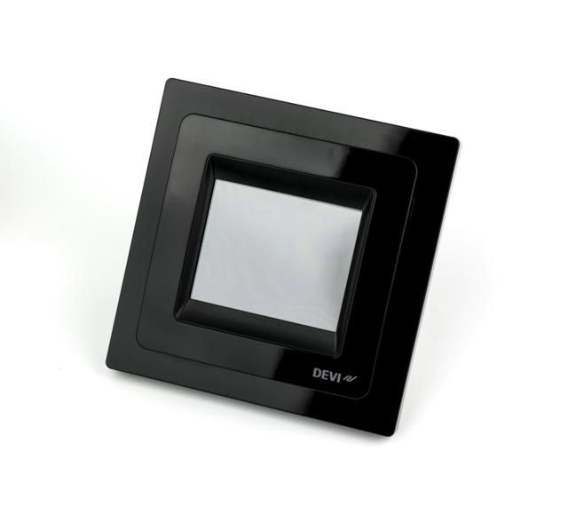 Devi 140F1069 DEVIreg™ Touch Thermostat mit Bodenfühler, mit Rahmen, schwarz