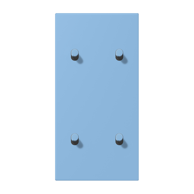 Jung LC12-25R0256 Abdeckung mit Kipphebel "Zylinder", 2 x 2 Kipphebel, senkrecht, bleu céruléen 59
