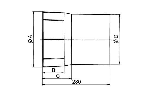 Maico WH 20 Wandhülse 200mm