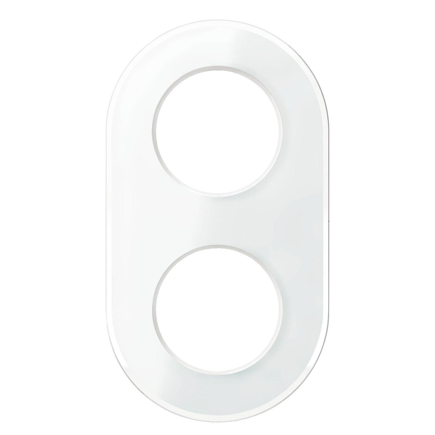 Elso WDE011407 Rahmen 2-fach, Glas, Renova Flush, weiß glänzend