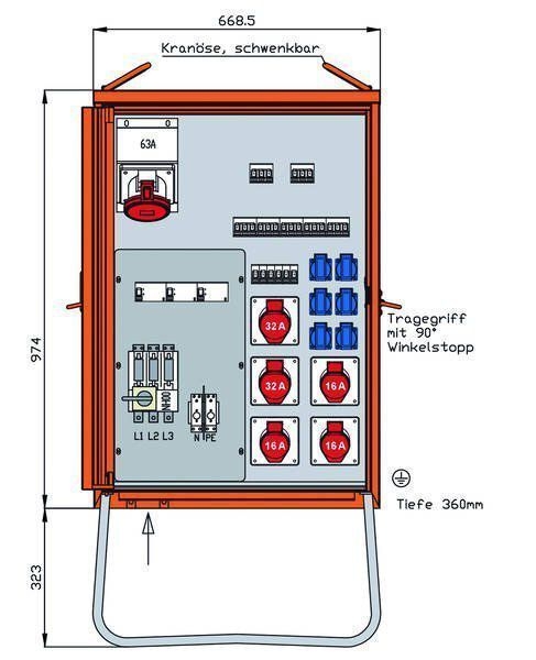 Walther Electric WV0430R1 Verteilerschrank 69kVA