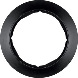 Berker MAN0100517 Rahmen 1-fach für Zentralstück Ø 58 mm, Serie, Serie 1930, schwarz matt
