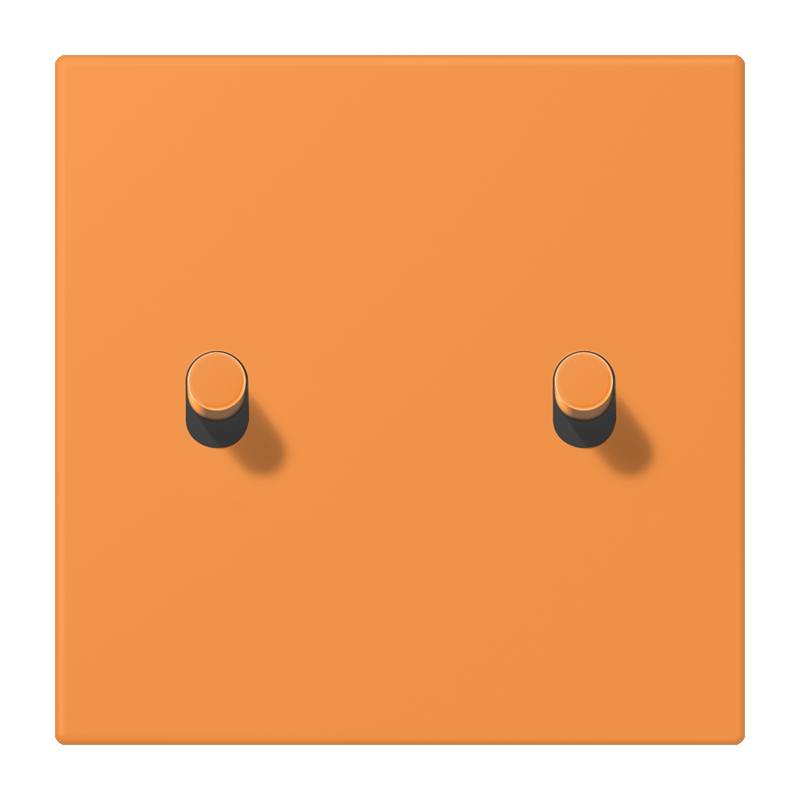 Jung LC12-5R0225 Abdeckung mit Kipphebel "Zylinder", 2 Kipphebel, orange clair