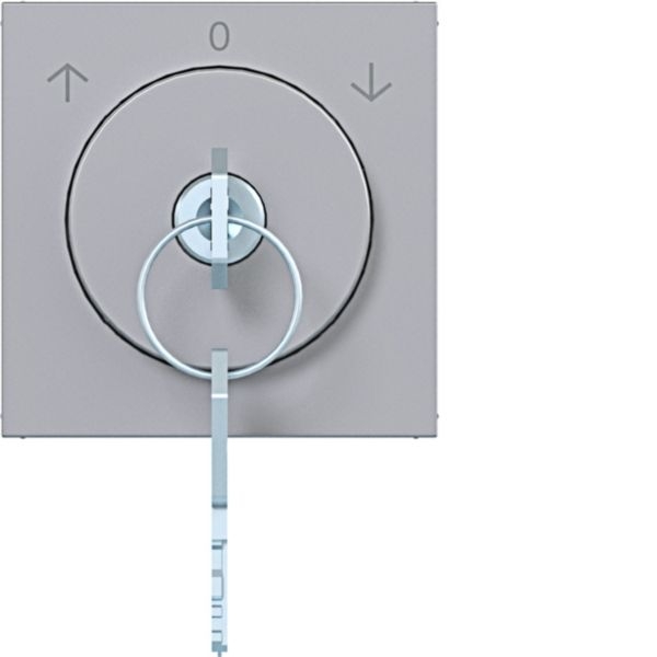 Hager WAF1320TA Zentralstück mit Schloss und Tast-/Rast-Funktion, für Jalousie-Schlüsselschalter, Schlüssel in 0-Stellung abziehbar, A.x/C.x, titan matt
