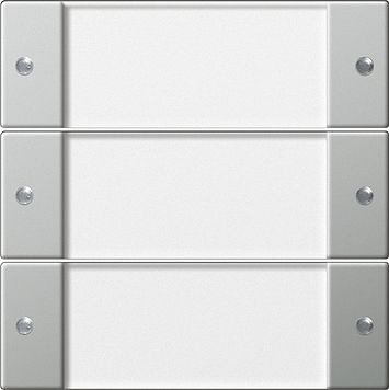 Gira 2133600 Wippenset 3-fach mit Beschriftungsfeld, System 55, Klar / edelstahl