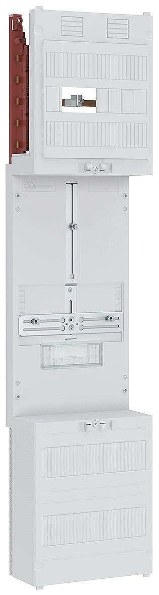 ABN Z17ZZ0510 Zählerfeld 3Pkt, 1Z, o.V. unbestückt mit Sammelschienensystem, 5-polig, BxH 250x1050 mm, grau