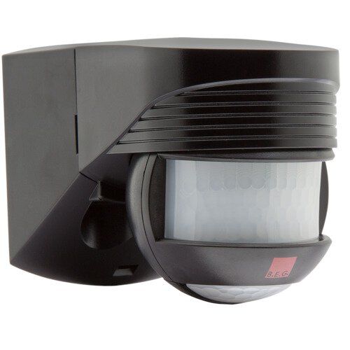 B.E.G. 91021 LC-Click-N 140 Bewegungsmelder 140° Wandmontage, IP54, 12m, schwarz matt