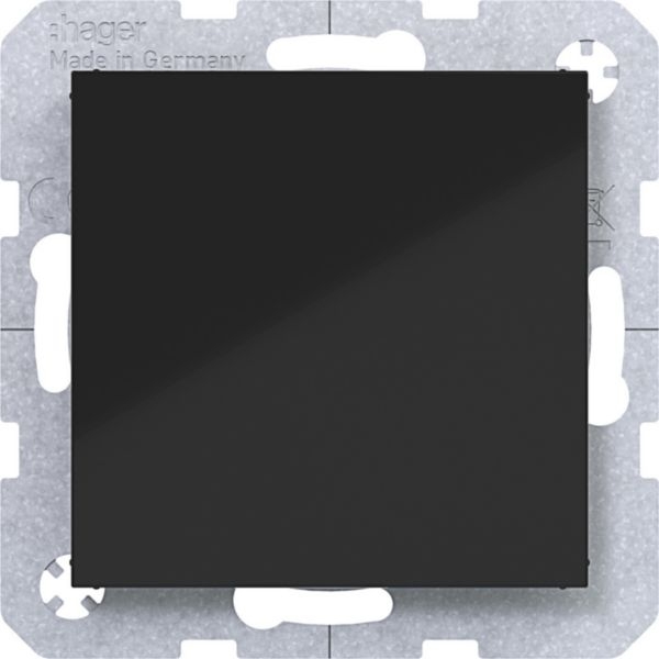Hager WAF1001BG Blindverschluss mit Zentralstück, A.x/C.x, nachtschwarz glänzend