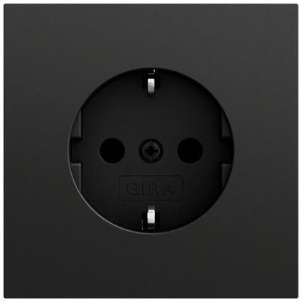 Gira 418074 Schutzkontakt-Steckdose Schraubklemmen, System 70, schwarz matt (lackiert)