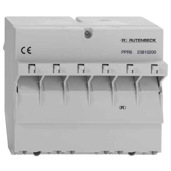 Rutenbeck 23810200 PPR6 Patchpanel REG, 6 x RJ45-Ports, Cat.6e