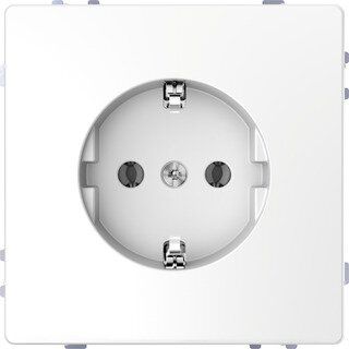 Merten MEG2301-6035 Schutzkontakt-Steckdose, Steckklemmen, System Design, Lotosweiß