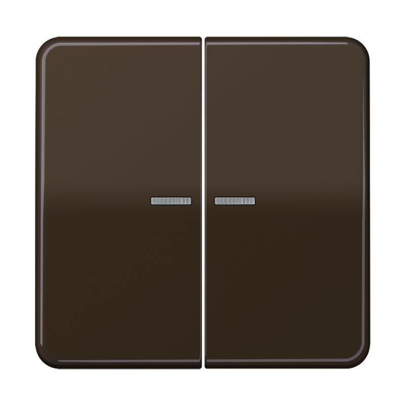 Jung CD102KO5BR Wippe mit Lichtleiter für Taster 2-fach, Duroplast, F10, Serie CD, braun
