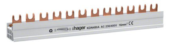 Hager KDN480A Phasenschiene 3P+N 16mm² 12 Module