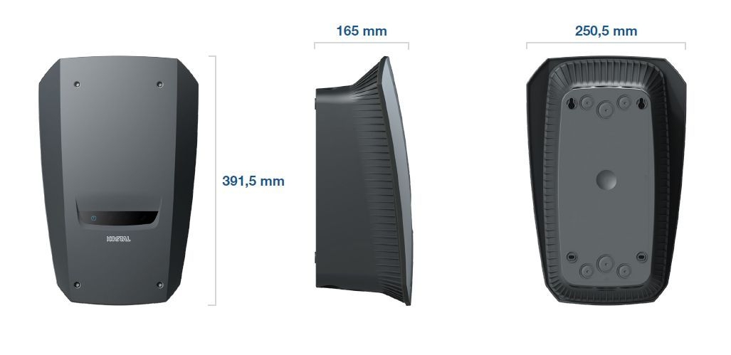 KOSTAL 10532947 Wallbox ENECTOR AC 3.7/11, 7,5m Ladekabel Typ2, Solarladen