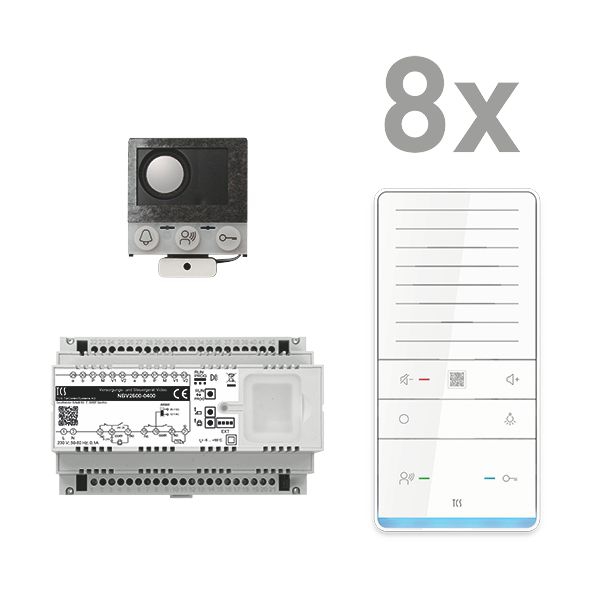 TCS PAIF080/006 1 Einbau-Türlautsprecher ASI12000, 8 Feisprecher TASTA PRO Audio Plus 8 WE