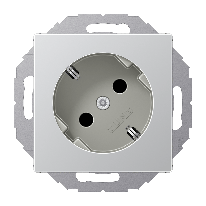 Jung A 520-45 KI AL Schutzkontakt-Steckdose 45°