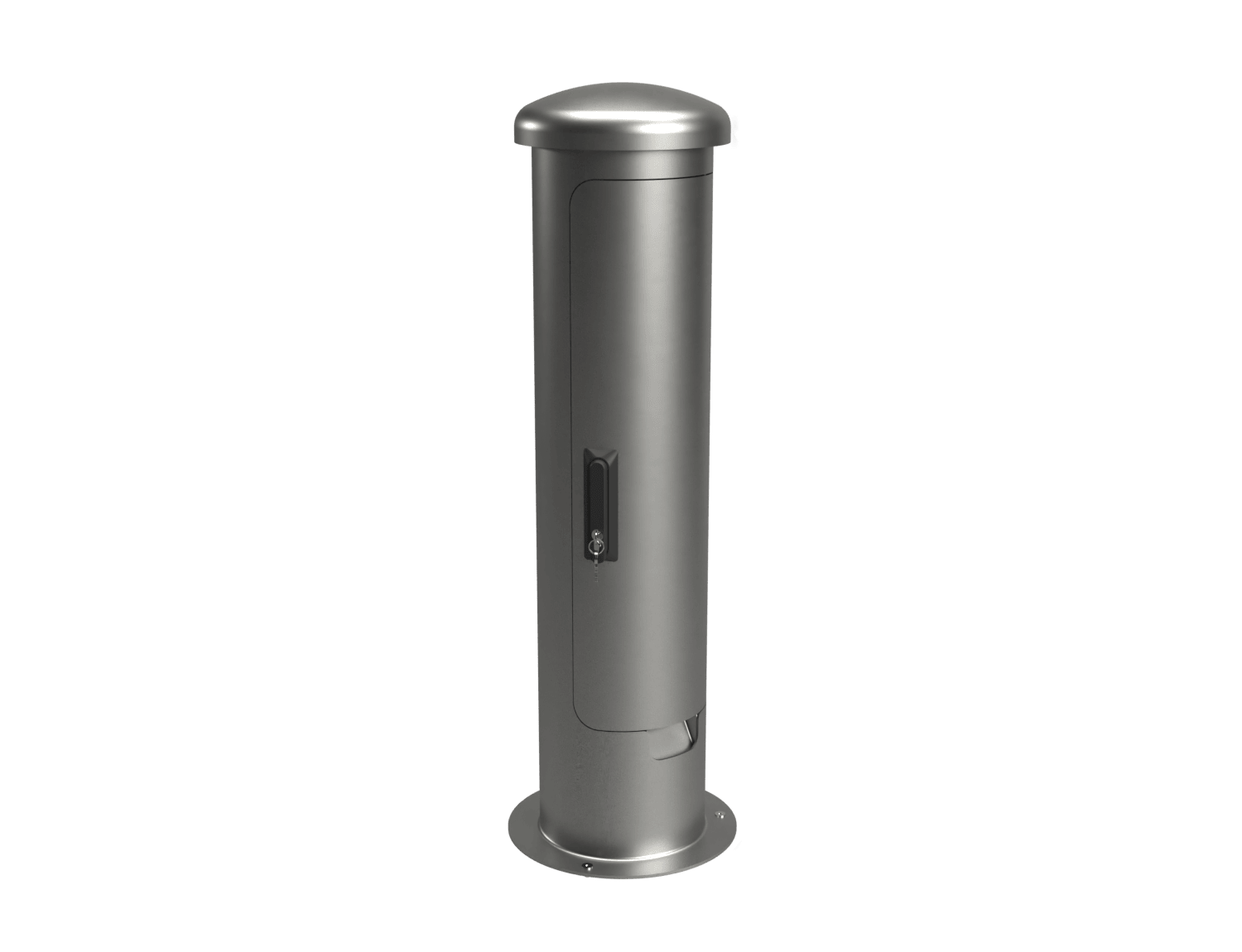 BS ESP14-2-6-L Energiesäule abschließbar, Edelstahl 1131mm, 4x Schutzkontakt-Steckdose, 1x CEE 5/32A 400V, Beleuchtung, FI/LS, eisenglimmer (DB701)